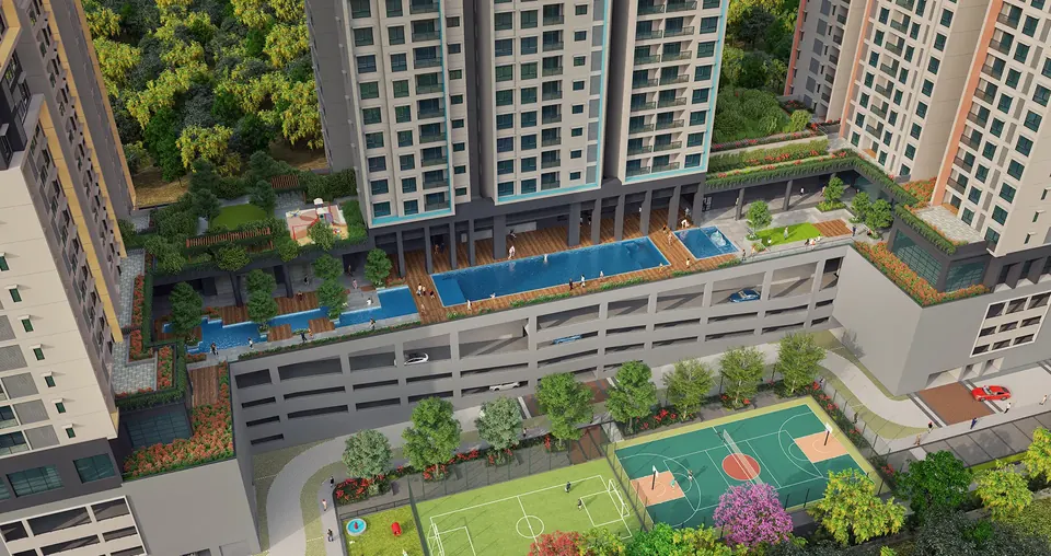 Podium amenities at Brigade Altius